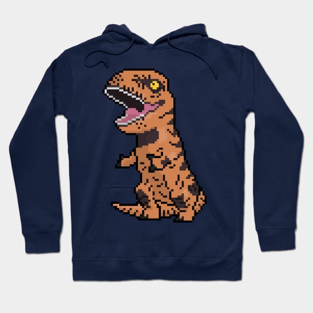 Pixely T-Rex Hoodie by Caloy